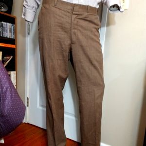 35x 30 Chocolate Wool Flannel Trousers